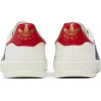 Кроссовки Adidas x Gucci Gazelle белые с красным и синим