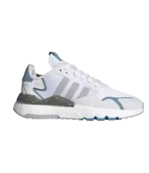 Кроссовки Adidas Nite Jogger белые с синим