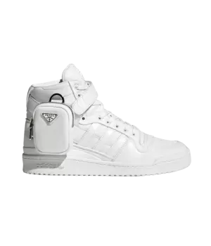 Кроссовки Prada x Adidas Forum High Triple White