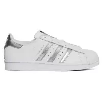 Кроссовки Adidas Superstar белые с серым