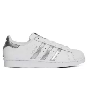 Кроссовки Adidas Superstar белые с серым