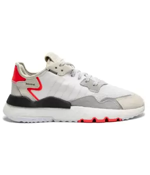 Кроссовки Adidas Nite Jogger серо-красные с черным