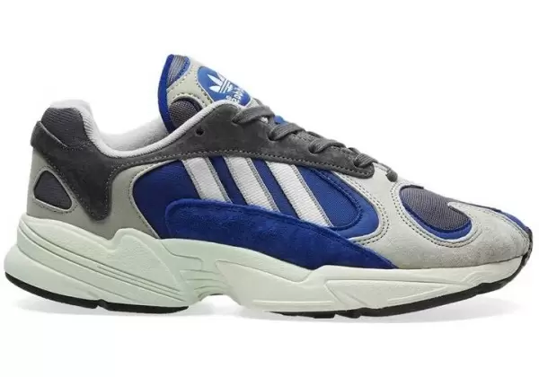 Кроссовки Adidas Yung-1 синие с серым