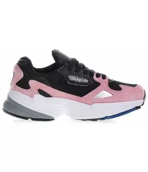 Кроссовки Adidas Falcon черные с розовым