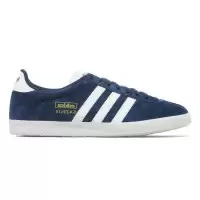 Кроссовки Adidas Gazelle с лого синие
