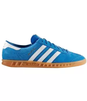 Кроссовки Adidas Hamburg голубые с белым