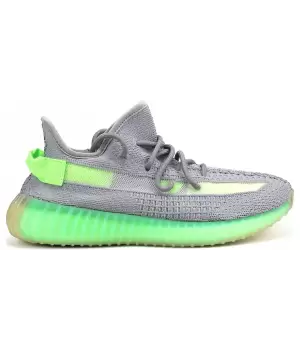 Кроссовки женские Adidas Yeezy Boost 350 V2 Grey Green серые с зеленым