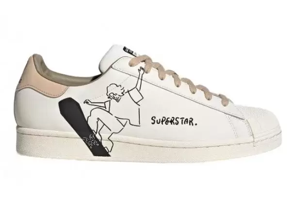 Кроссовки Adidas Superstar Skate Print Cream