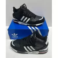 Кроссовки Adidas ZX 750 High Black с мехом