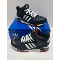 Кроссовки Adidas ZX 750 High Dark Blue с мехом