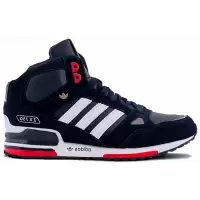 Кроссовки Adidas ZX 750 High Dark Blue с мехом