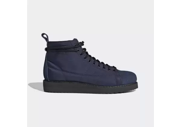 Зимние кроссовки Adidas Originals Superstar высокие синие