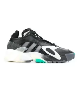 Кроссовки Adidas Streetball черные с голубым