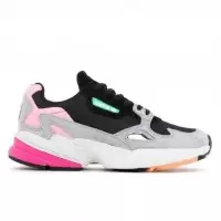 Кроссовки женские Adidas Originals Falcon черно-серые с розовым