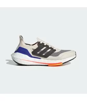 Кроссовки Adidas Ultra Boost бело-серые с синим