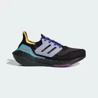 Кроссовки Adidas Ultra Boost черные с желтым и синим мужские