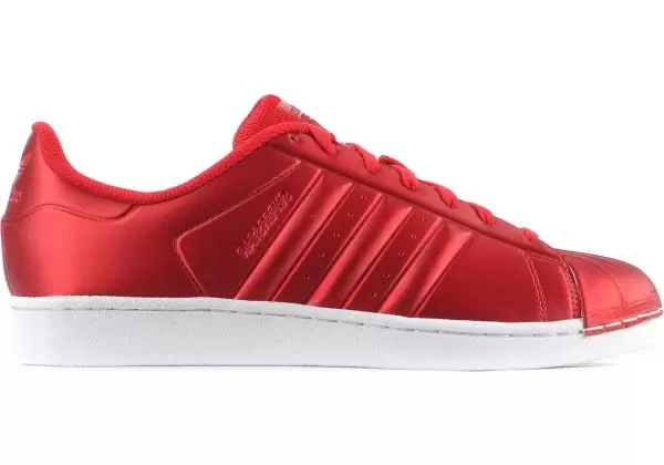 Кроссовки Adidas Superstar кожаные красные