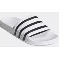 Adidas шлепанцы Adilette белые с черным