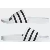 Adidas шлепанцы Adilette белые с черным