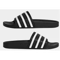 Adidas шлепанцы Adilette черные с белым