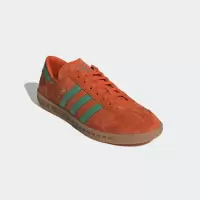 Кроссовки Adidas Hamburg оранжевые с зеленым
